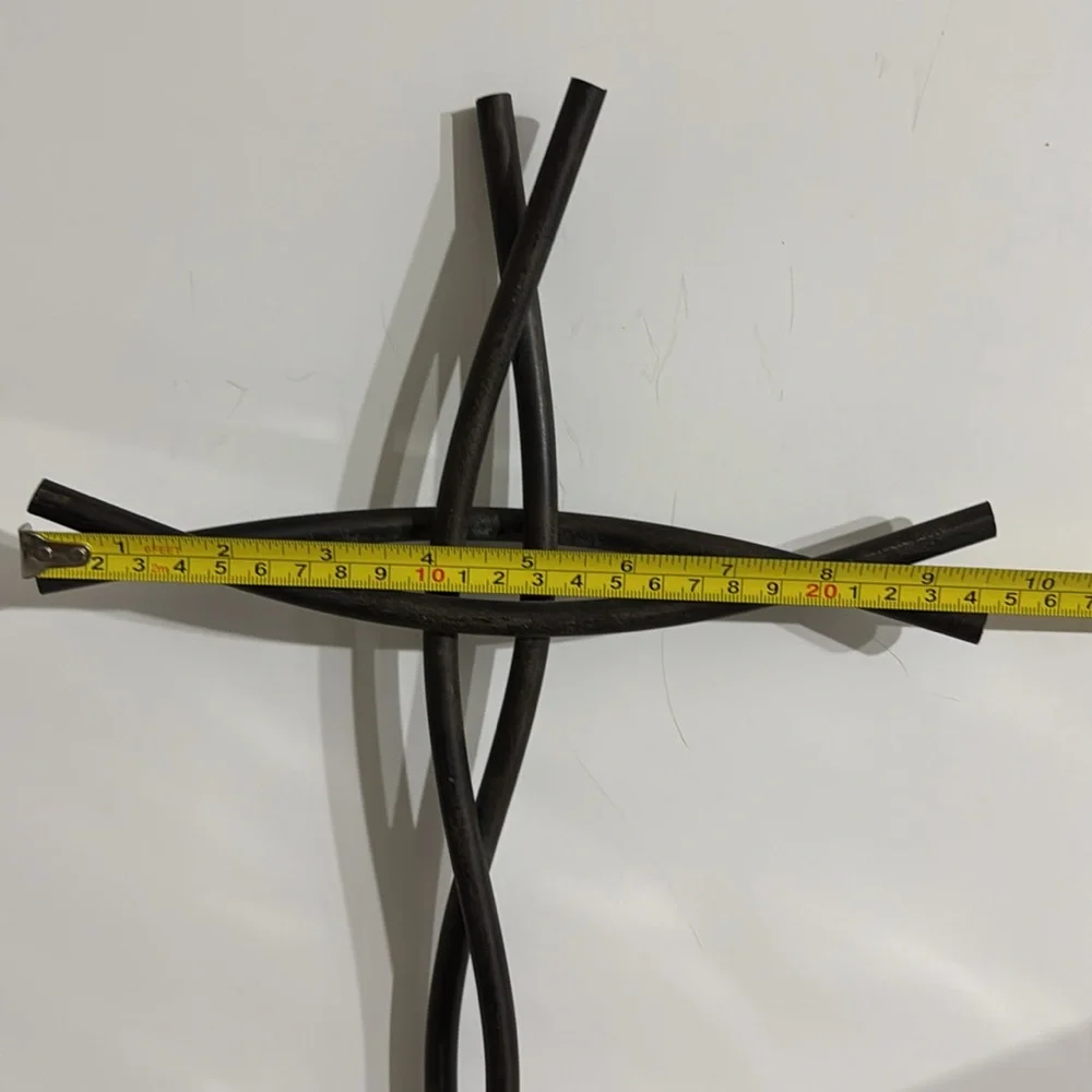 Dicksons Braided Black 16 x 9.5 Metal Hanging Wall Cross - Picture 3 of 4